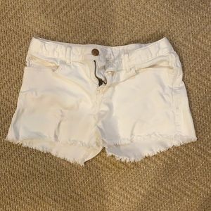 White jean shorts